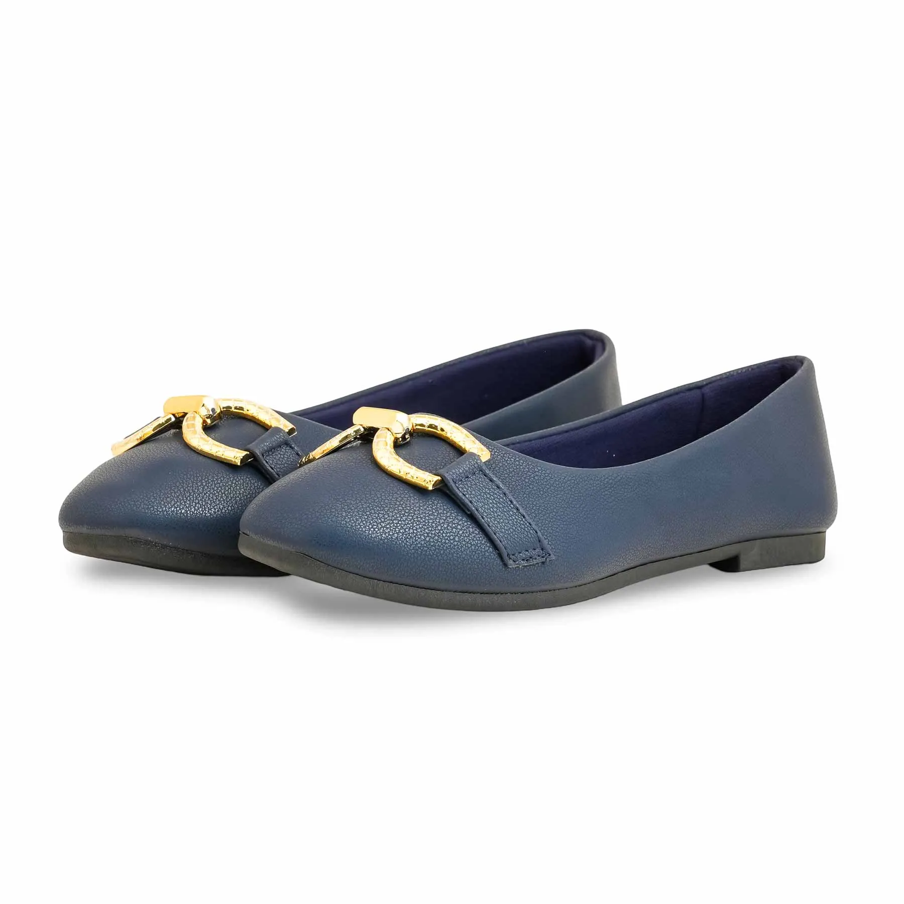 Easy Slip-On Shoes Navy Pumps for Women WN1185