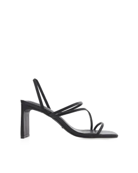 GENNA WIDE FIT - BLACK Flawless Fit Sophisticated Sandals
