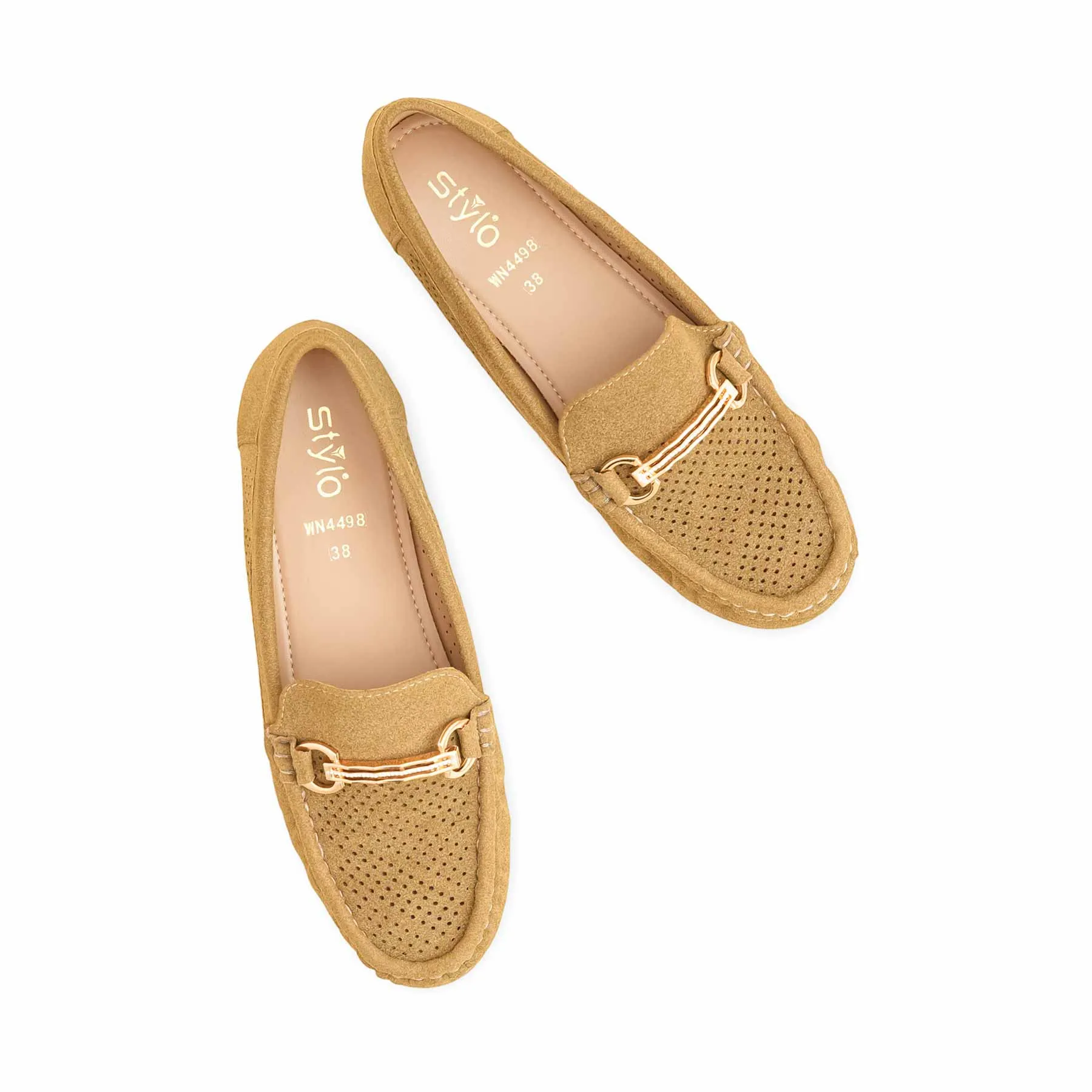 Model Step Pose Shot Brown Moccasin WN4498