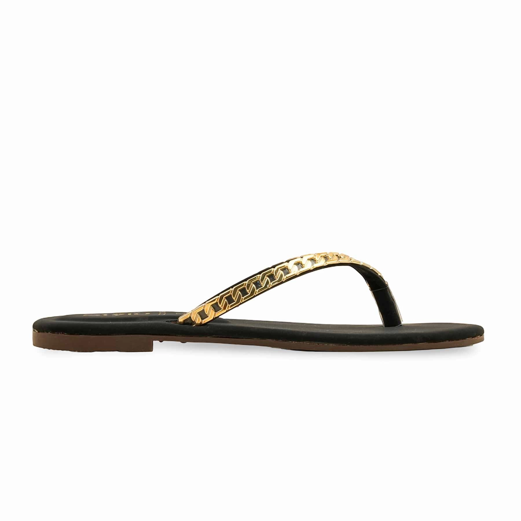 Black Casual Chappal For Women CL2119 Machine wash quick dry