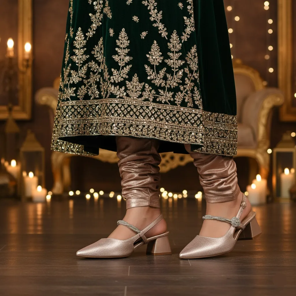 Comfortable Heel Statement Item Champagne Fancy Bridal Back Open WN5448