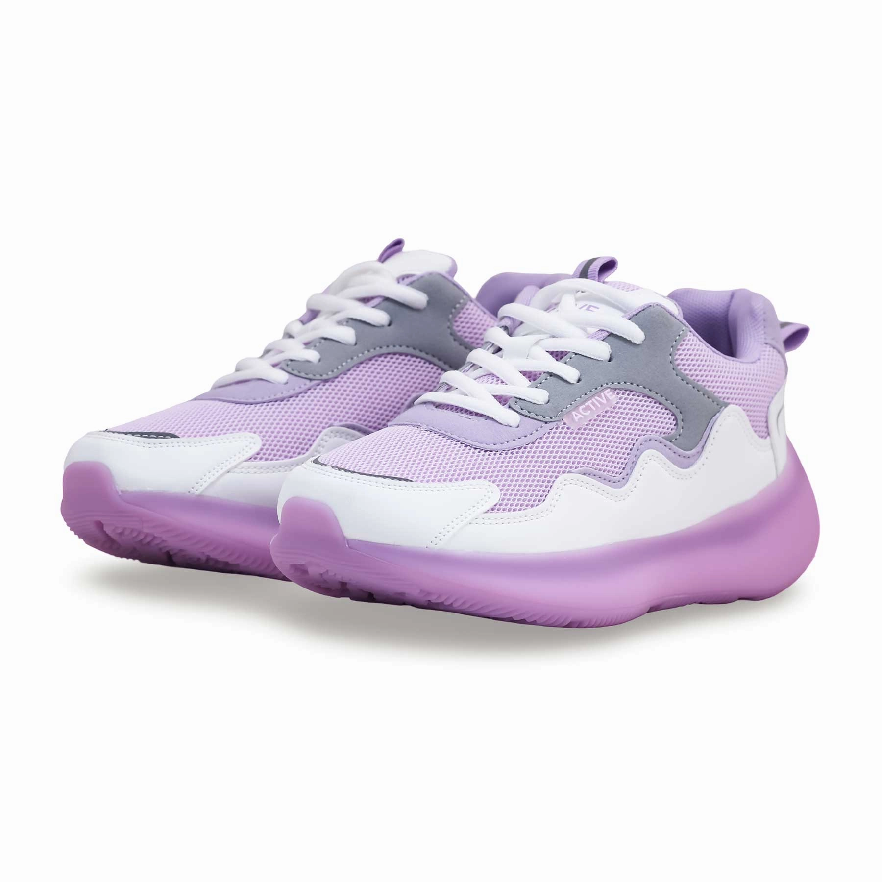 Lilac Casual Sneaker AT7346 Ergonomic Heel Cup Design