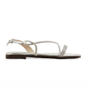 Silver Fancy Sandal FN6162 Fashionable Design Peace Feel