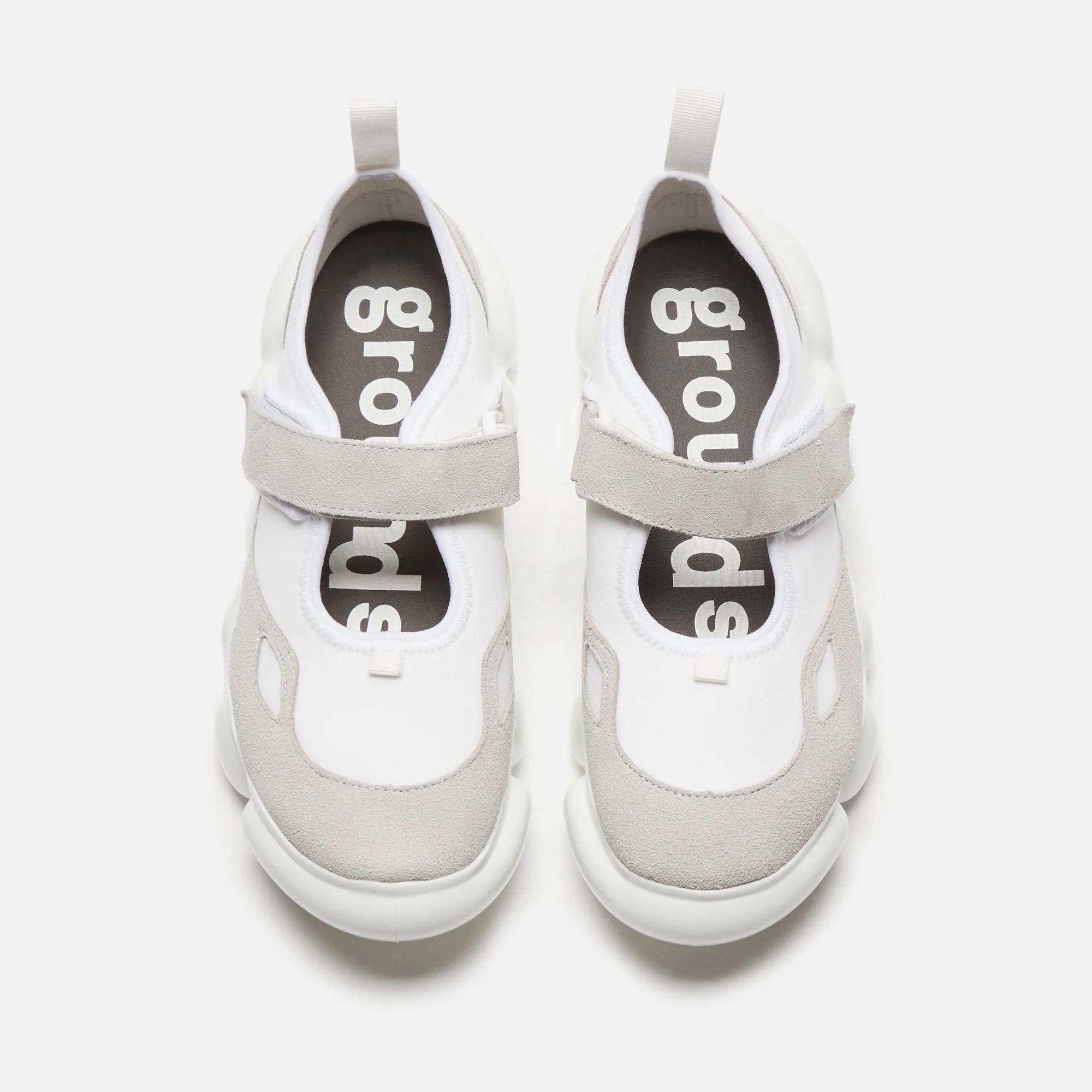 Slip Resistant Compound Sneaker Laces Grounds Jewelry Mary Jane - White Gray