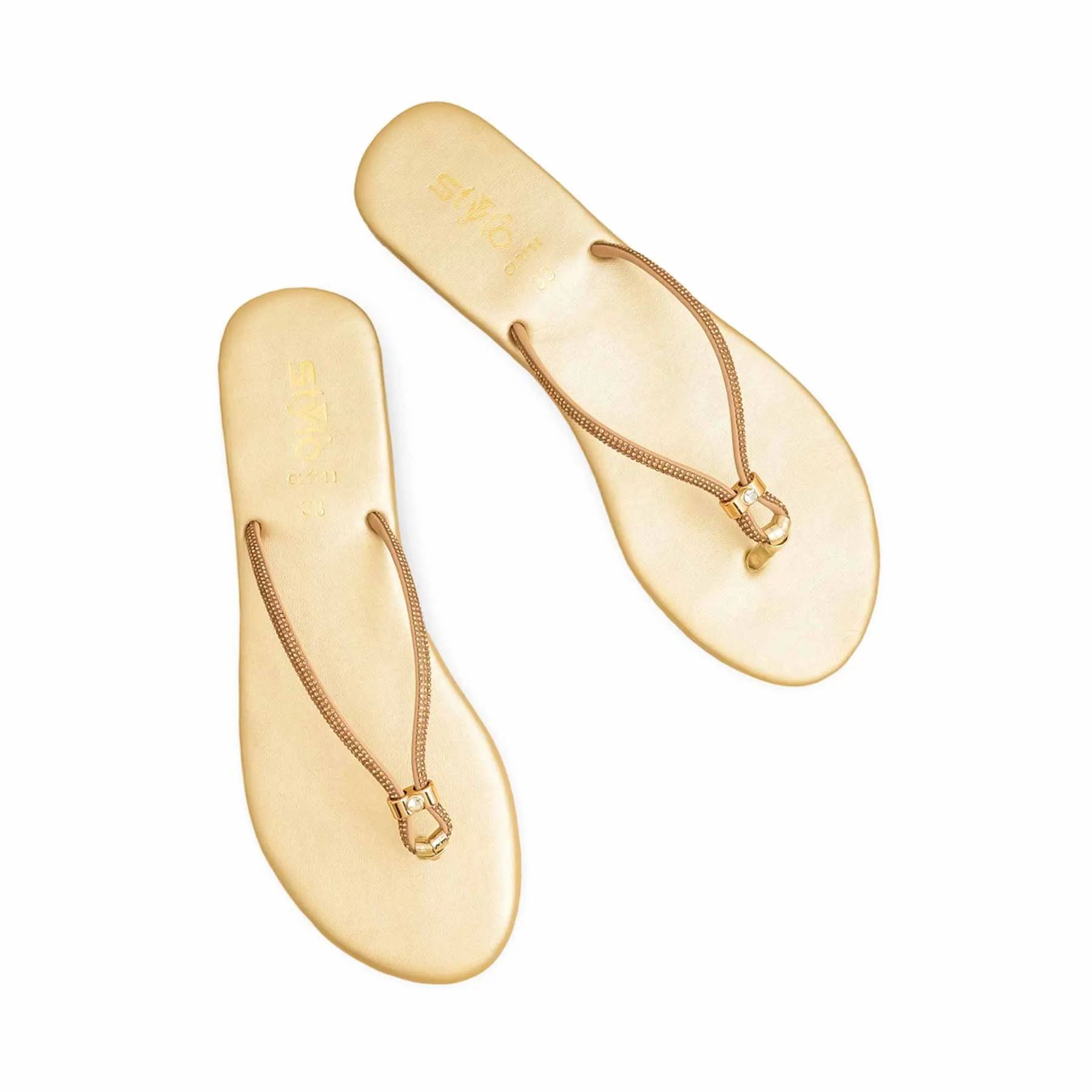 Urban Play Golden Casual Women Chappal CL2111