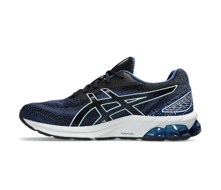 Men's Asics Gel-Quantum 180 7 (Black/Midnight Blue) Shock-absorbent look