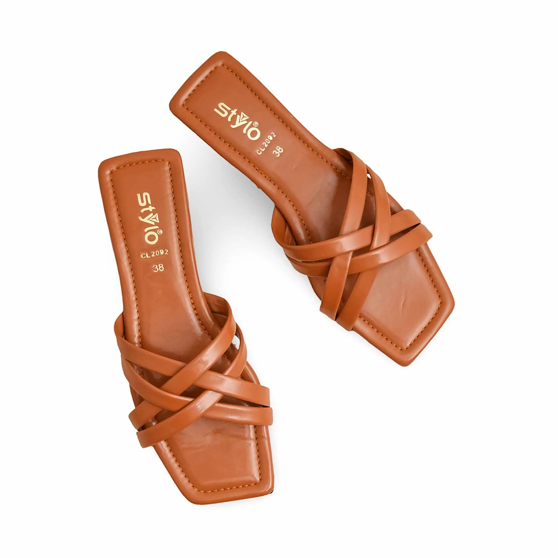 Tan Casual Slipper CL2092 All-Season Style