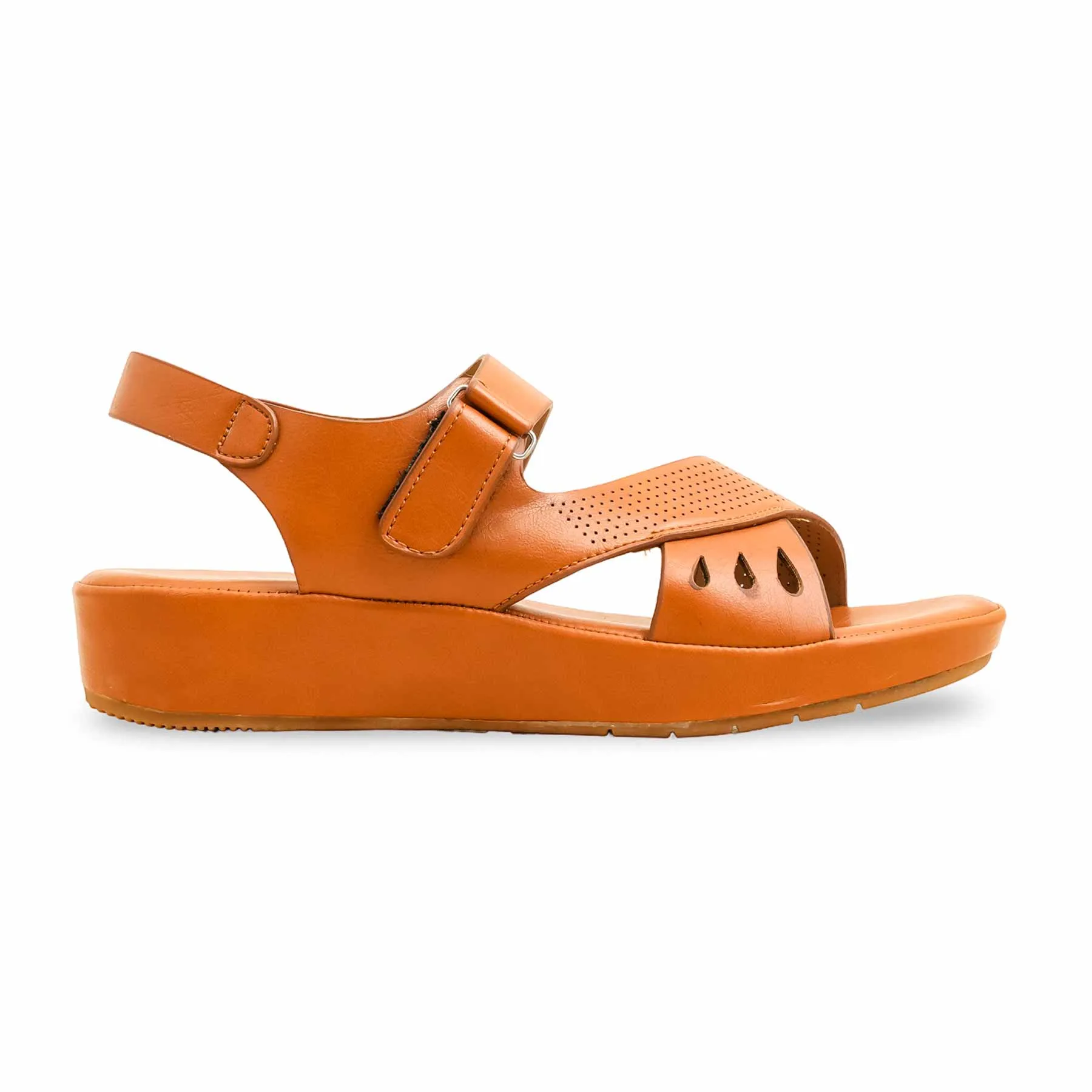 Tan Formal Sandal PU0590 city trip Elegant Look
