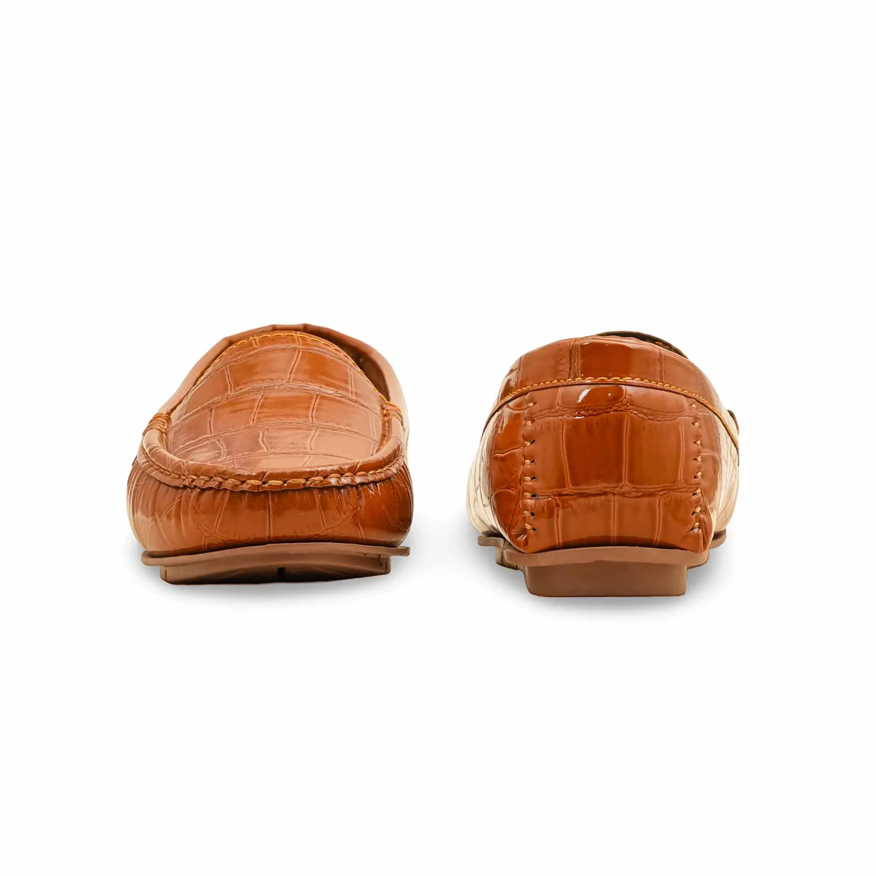 Non-Slip Sole Tan Moccasin For Women WN4507