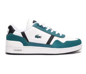 Men's Lacoste T-Clip 124 7 SMA (White/Dark Green) Ergonomic Sole Smart Ease