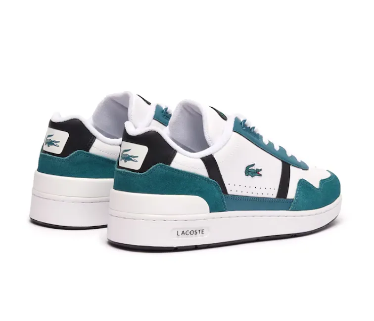 Men's Lacoste T-Clip 124 7 SMA (White/Dark Green) Casual Footwear