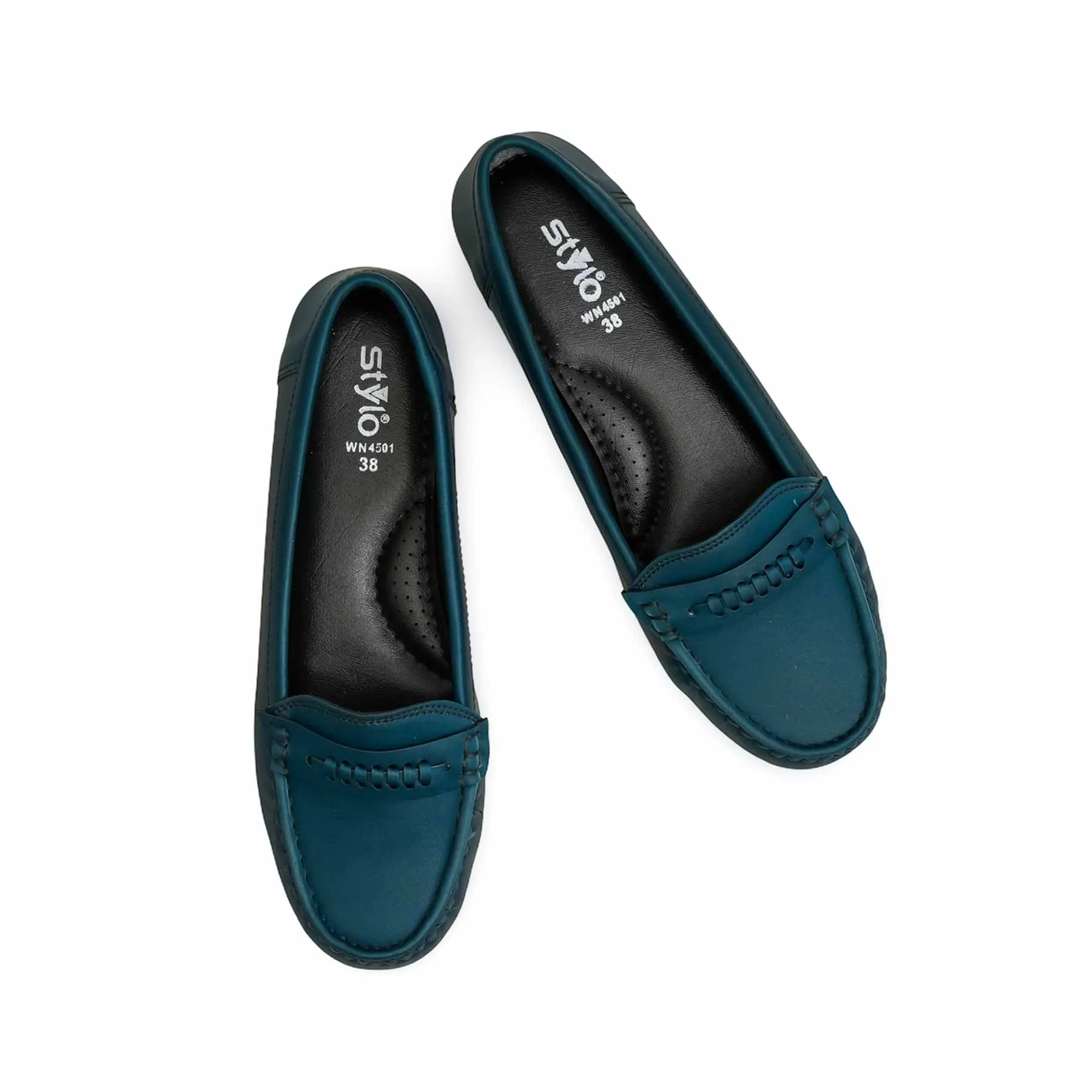 Paris Touch Beach Walk Teal Blue Moccasin WN4501