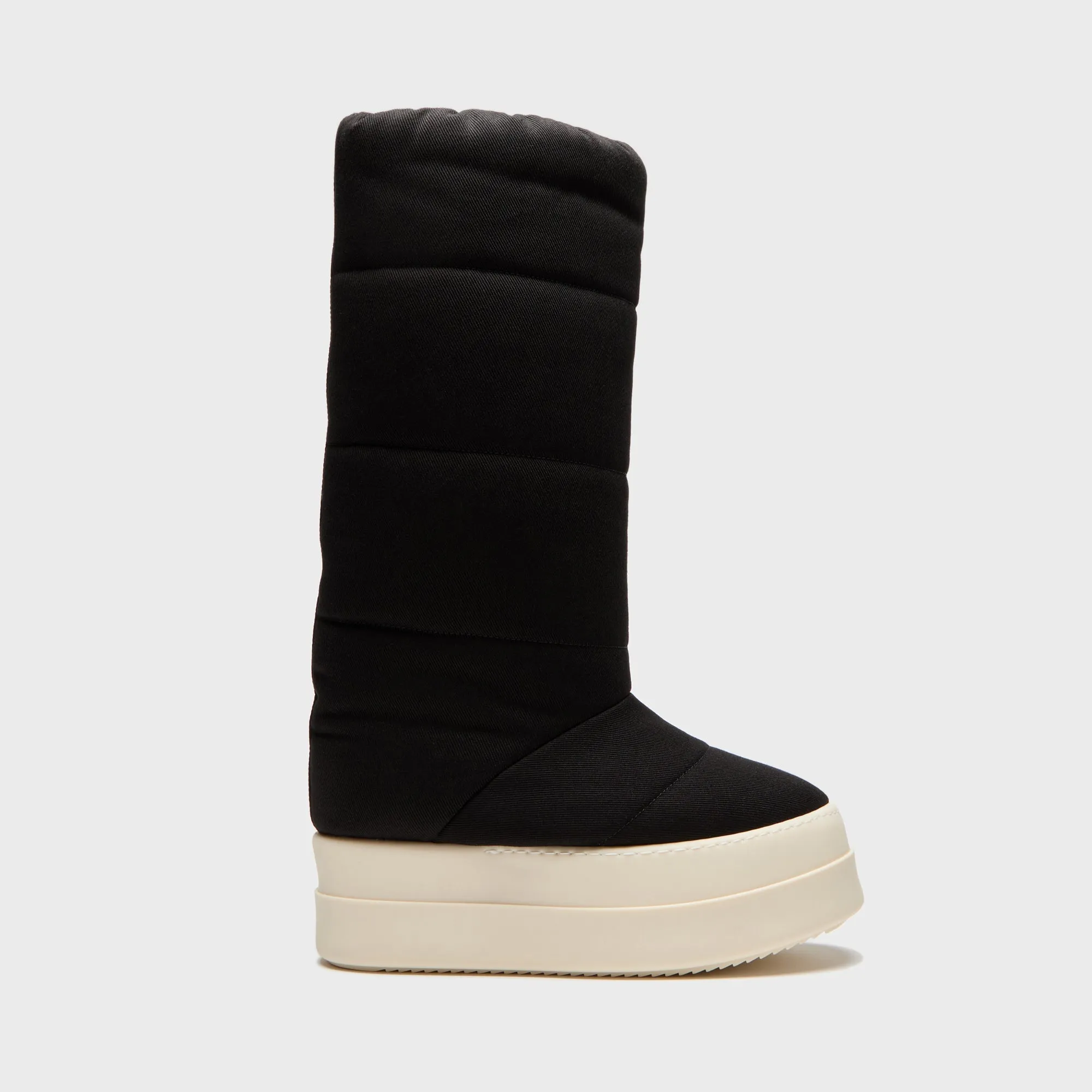 Rick Owens WMNS DRKSHDW Mega Bumper Knee High Lunar Boots - Black / Milk Weekend Walks