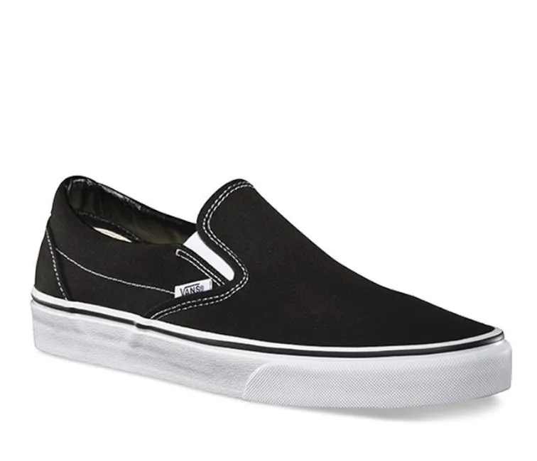 Cushioned ride Vans Classic Slip-On (Black/White)