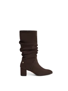 Street Utility Tread Pattern Bakewell Slouch Boot - Chocolate