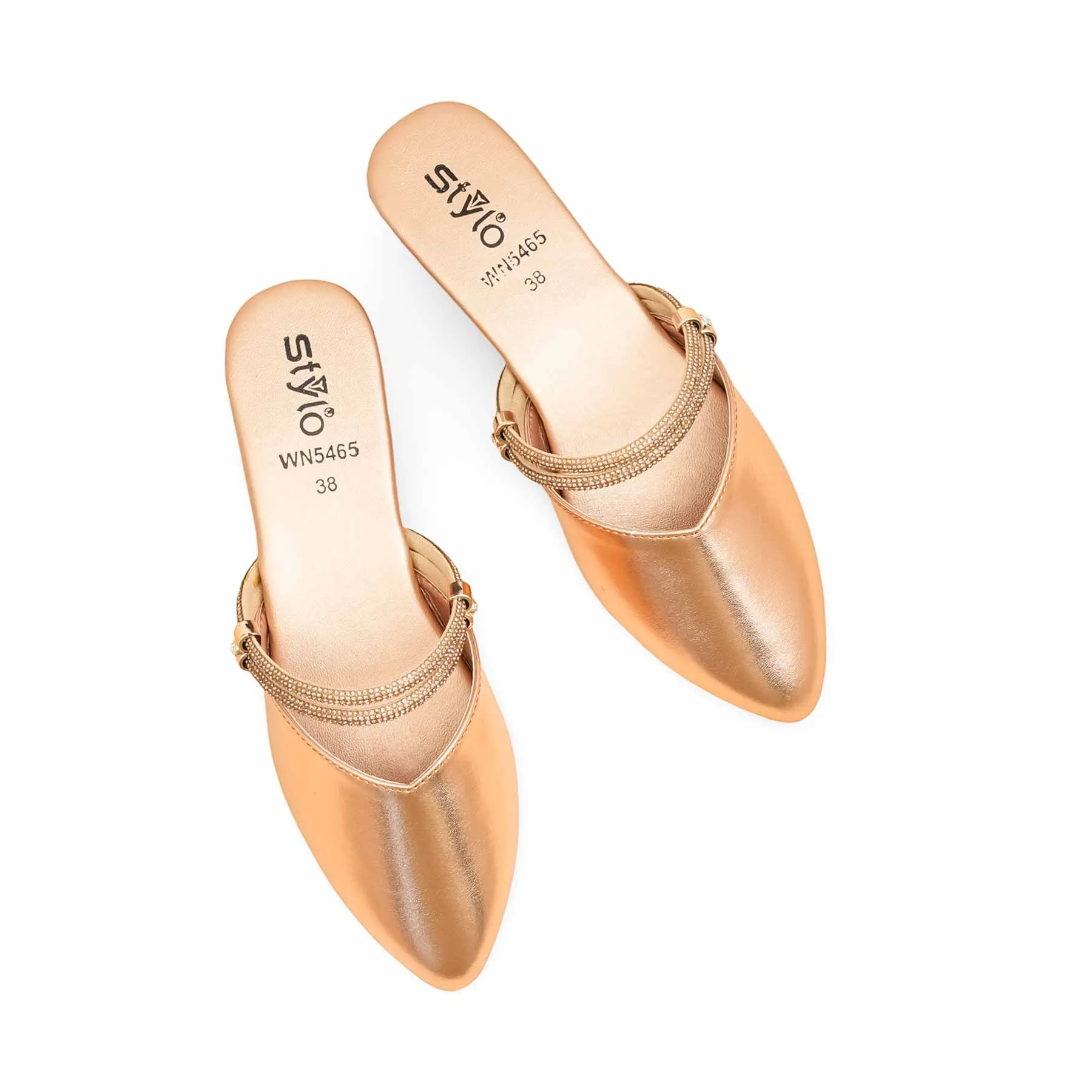 Evening Boots Korean Trend Golden Back Open For Ladies WN5465