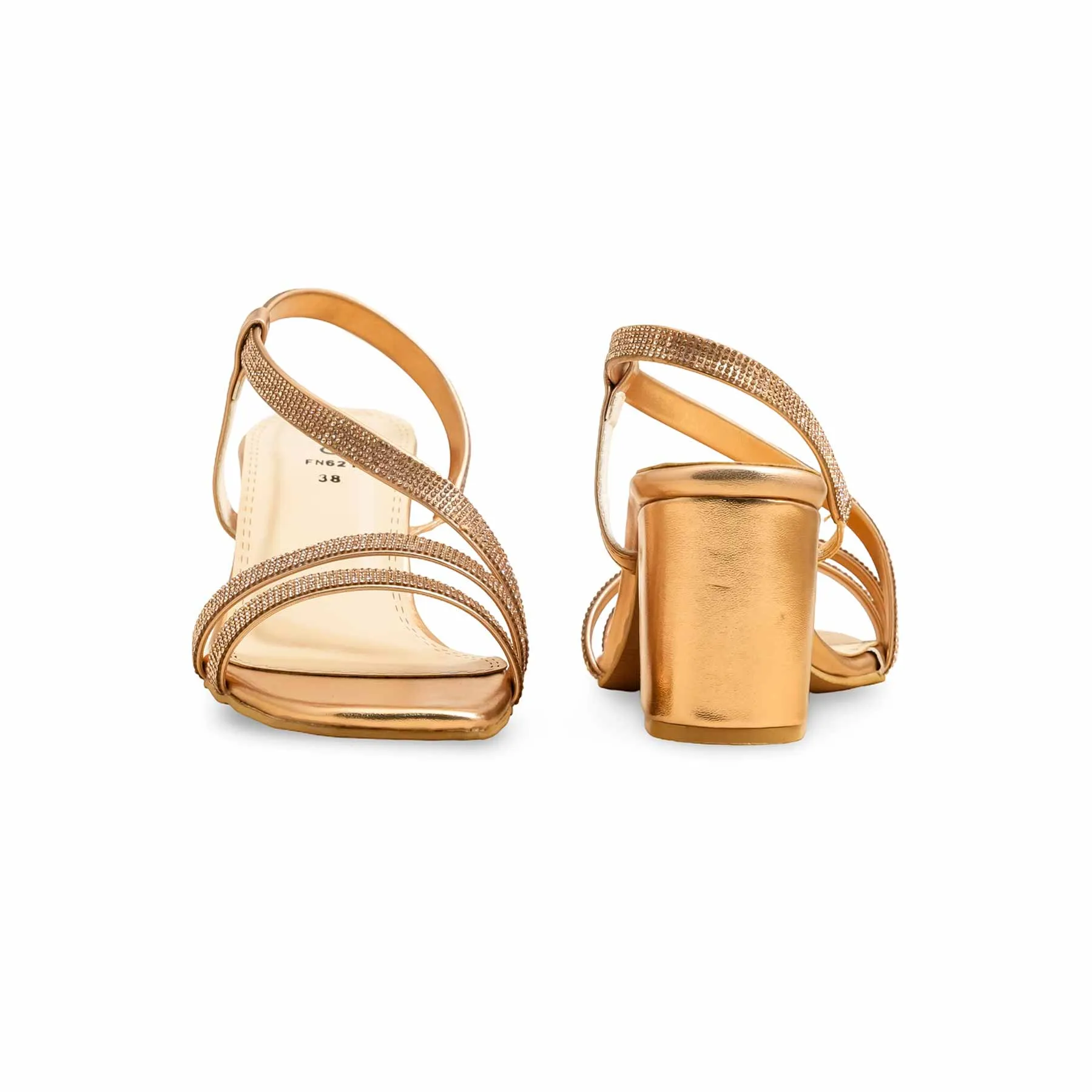 Peach Fancy Sandal FN6212 Unique Look Elegant Footwear