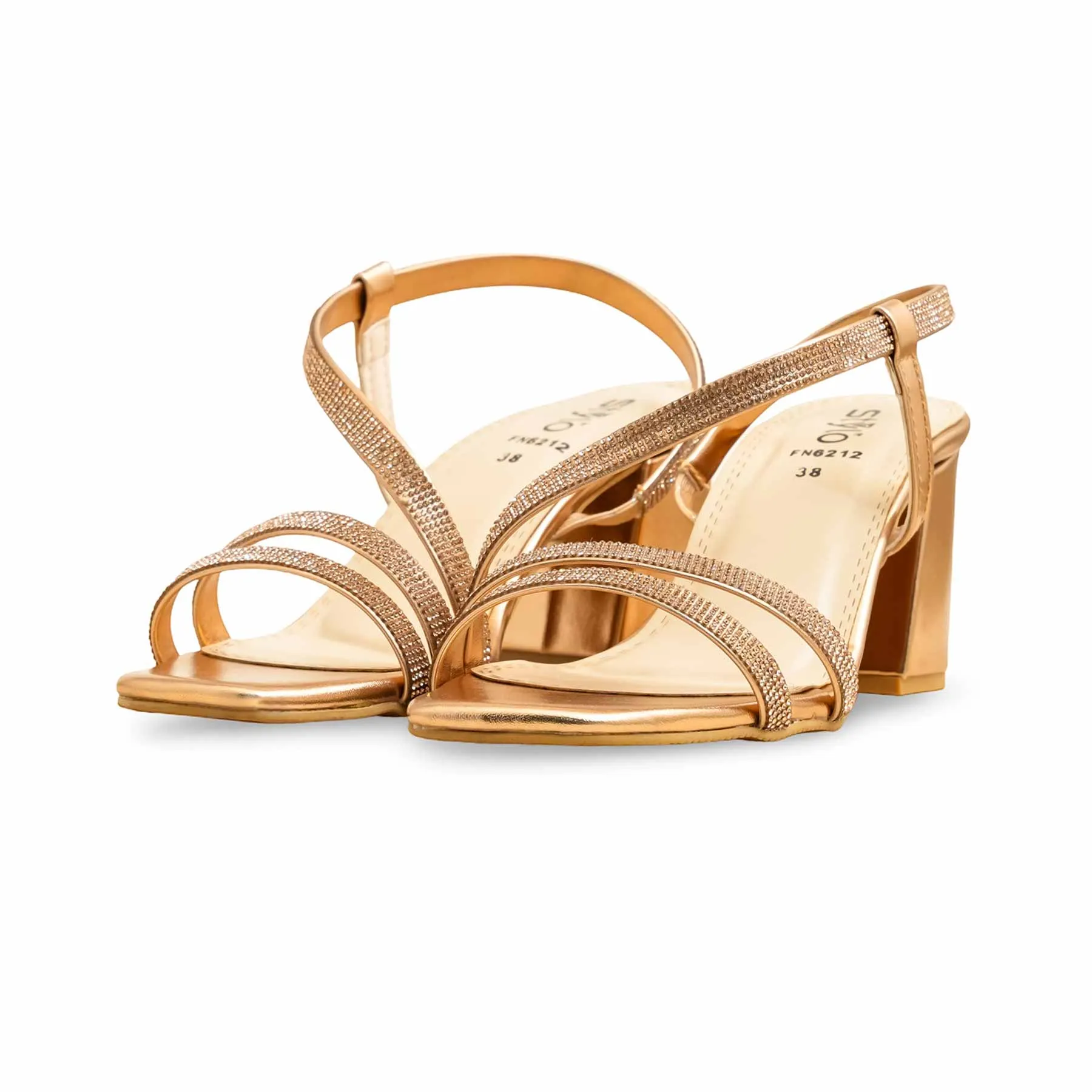 Contemporary Look Peach Fancy Sandal FN6212