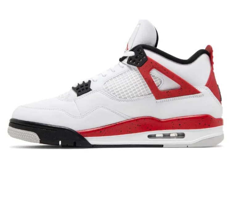 Flexible Toe Box Men's Nike Air Jordan 4 Retro (Red Cement)