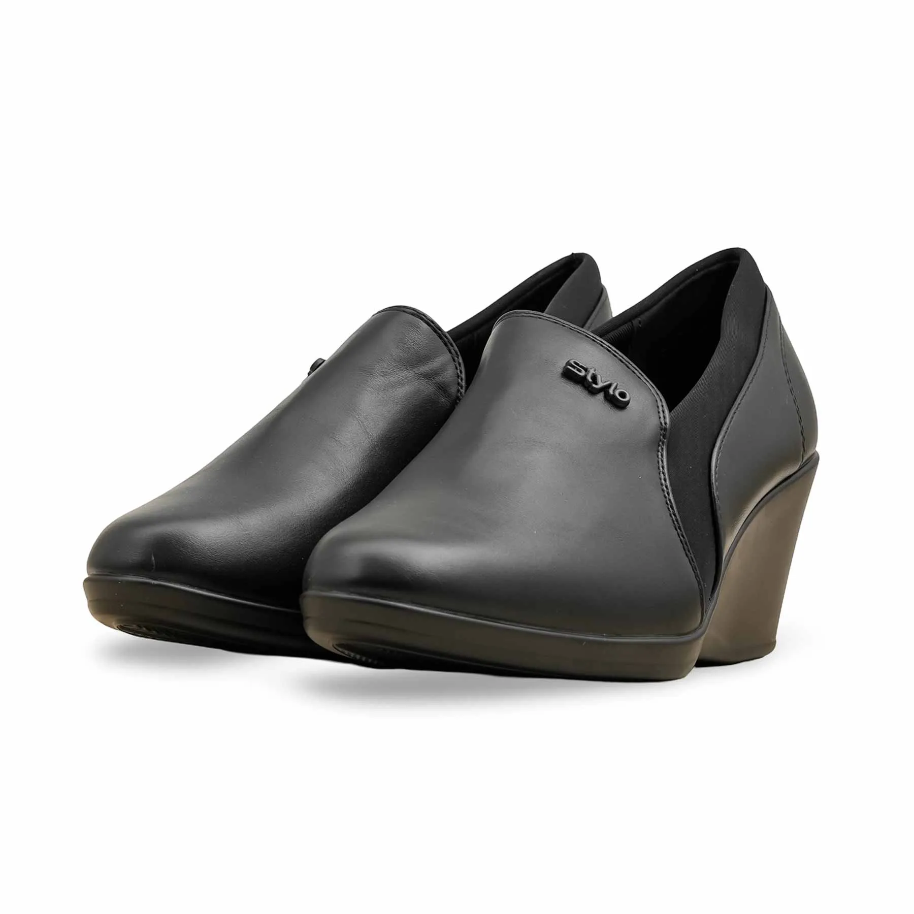 Black Court Shoes For Ladies WN7510 Mule Mode Kind Walk