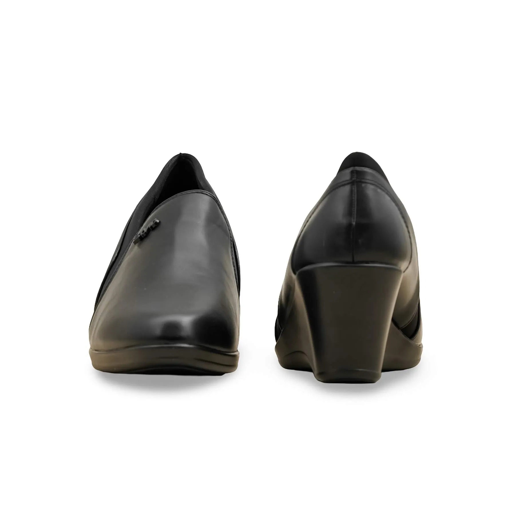 Getaway Step Music Glow Black Court Shoes For Ladies WN7510