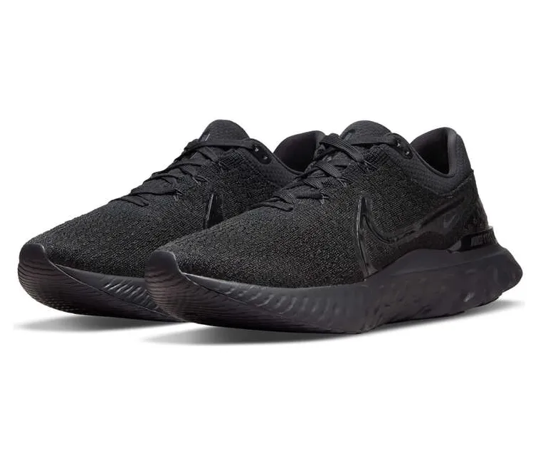 Footwear Tech Flexible Rubber Sole Men??s Nike React Infinity Run FK3 (Black/Black)