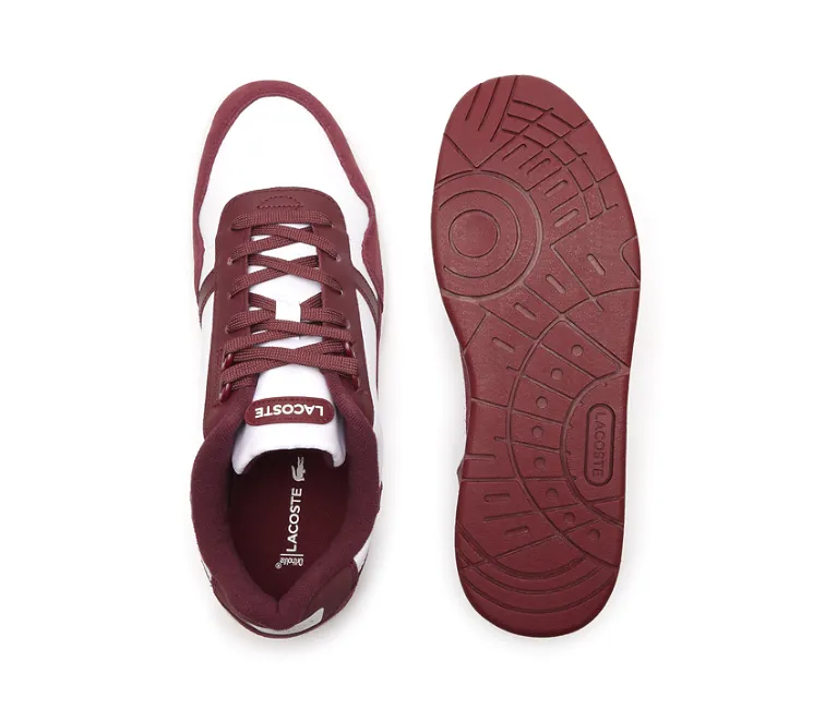 Men's Lacoste T-Clip 223 3 (White/Burgundy) Comfort Frame