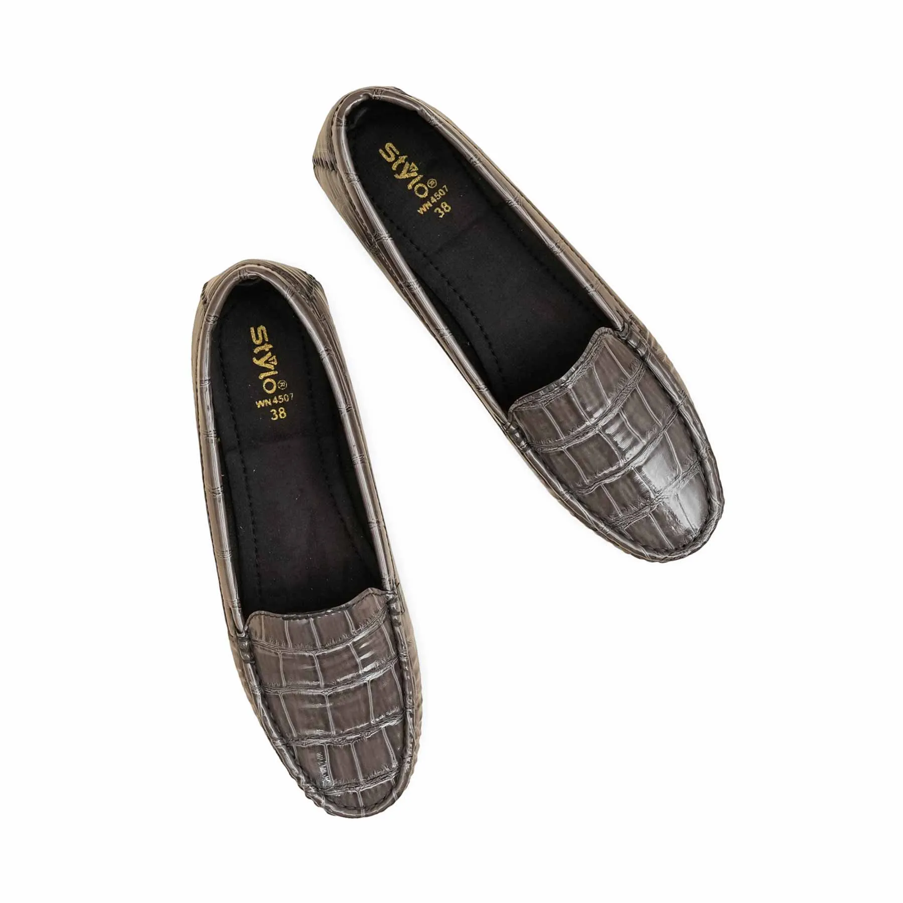 Grey Moccasin For Women WN4507 Slip On