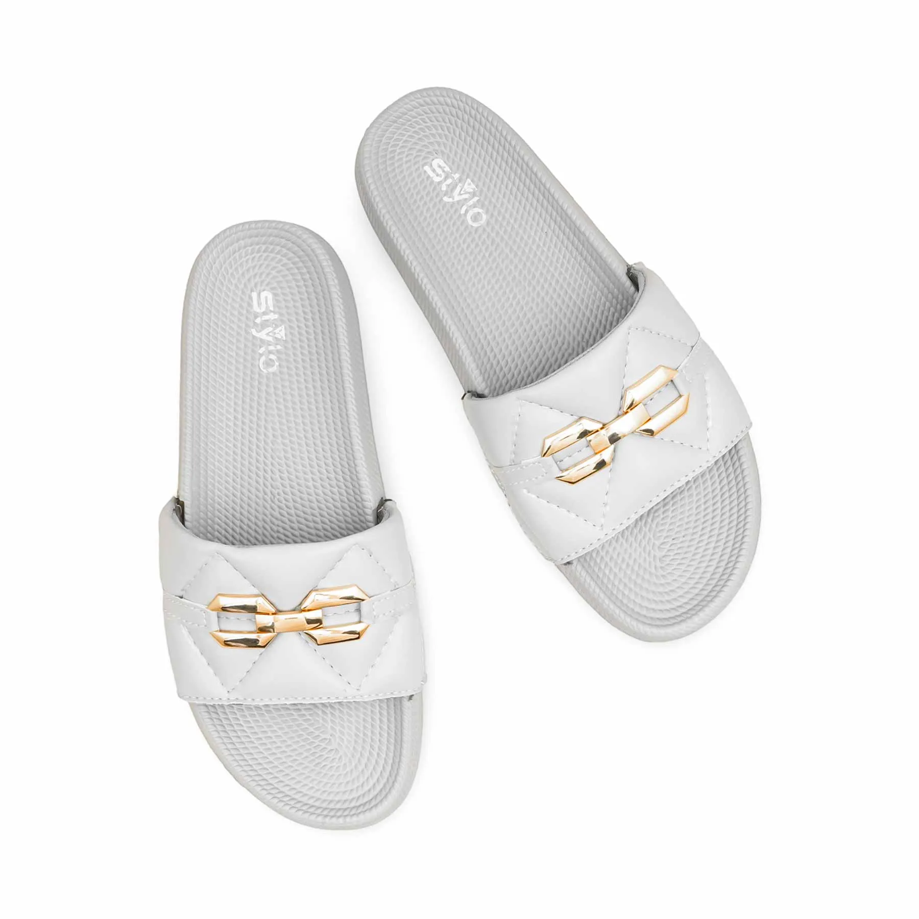 Casual Elegance Mid-top Grey Casual Softy For Women CL9373