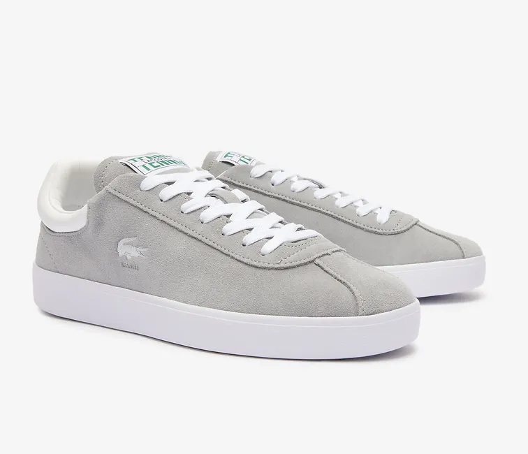 Men's Lacoste Baseshot 124 2 SMA (Grey/White) Motion Style Abrasion Resistant Guard