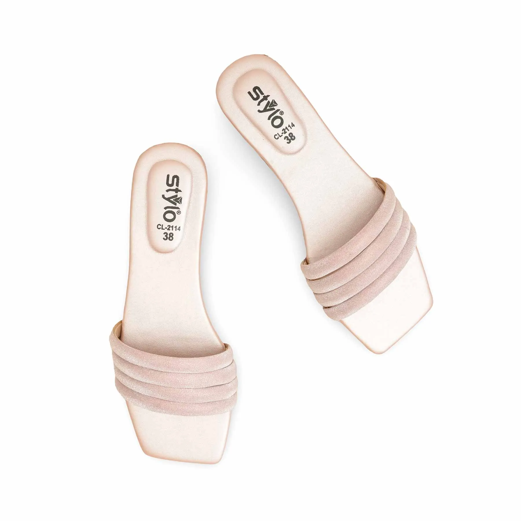 Pink Casual Slipper CL2114 Peep Toe