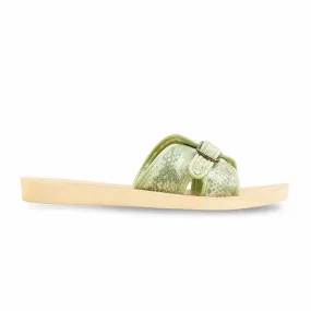 Flat Sole Morning Stroll Green Casual Softy For Women CL5509