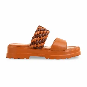 Strappy Design Mustard Formal Slipper PU0527