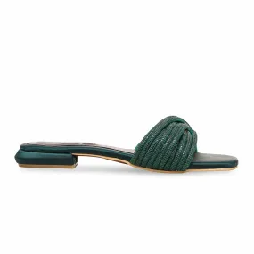 Chic Look Green Fancy Slipper FN7826