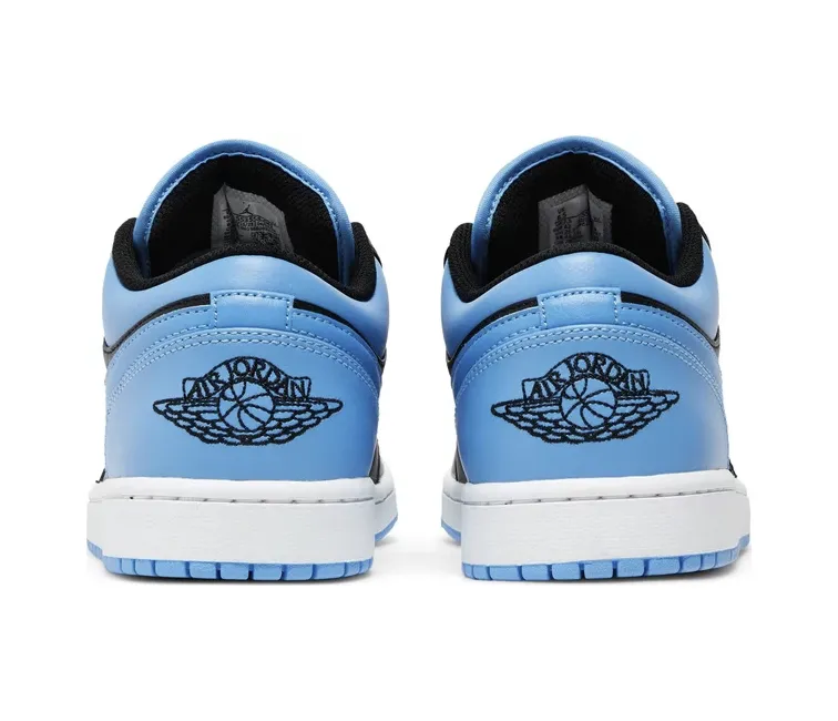 Men's Nike Air Jordan 1 Low (UNC Black Toe) Elastic Sides