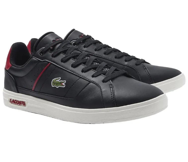 Men's Lacoste Europa Pro 222 1 (Black/Red) Walking   Friendly