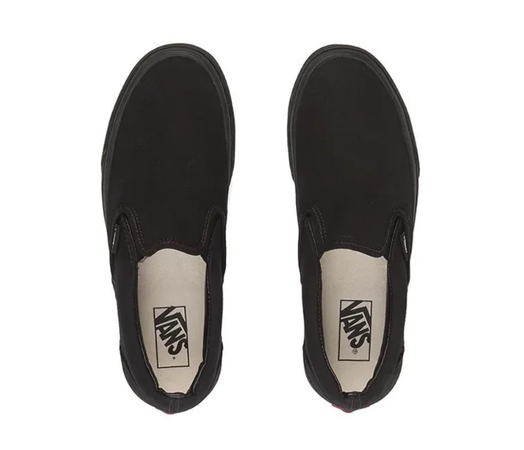 Vans Classic Slip-On (Black/Black) Knit Fabric Integration