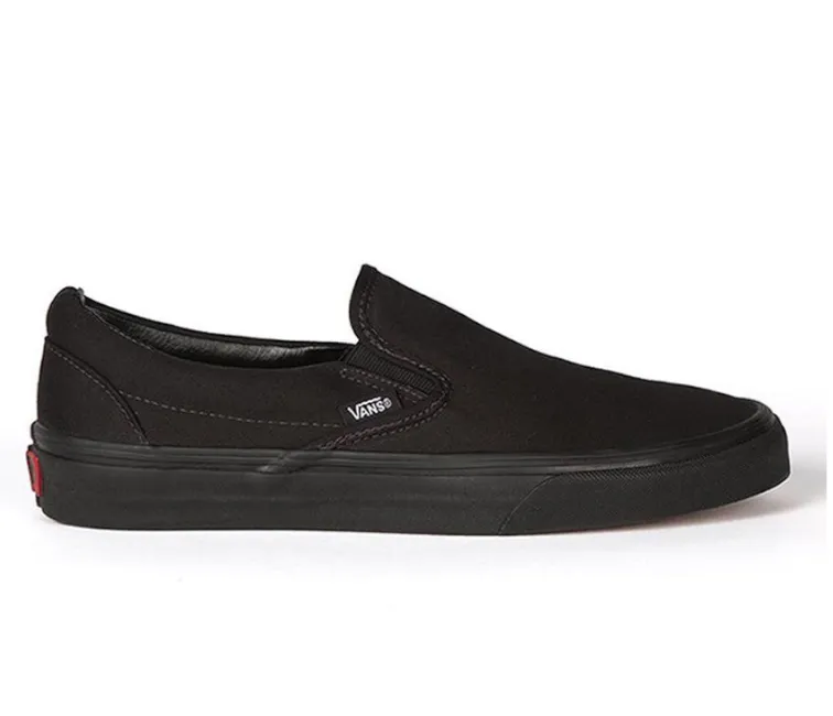 Flexible Support Smooth interior Vans Classic Slip-On (Black/Black)