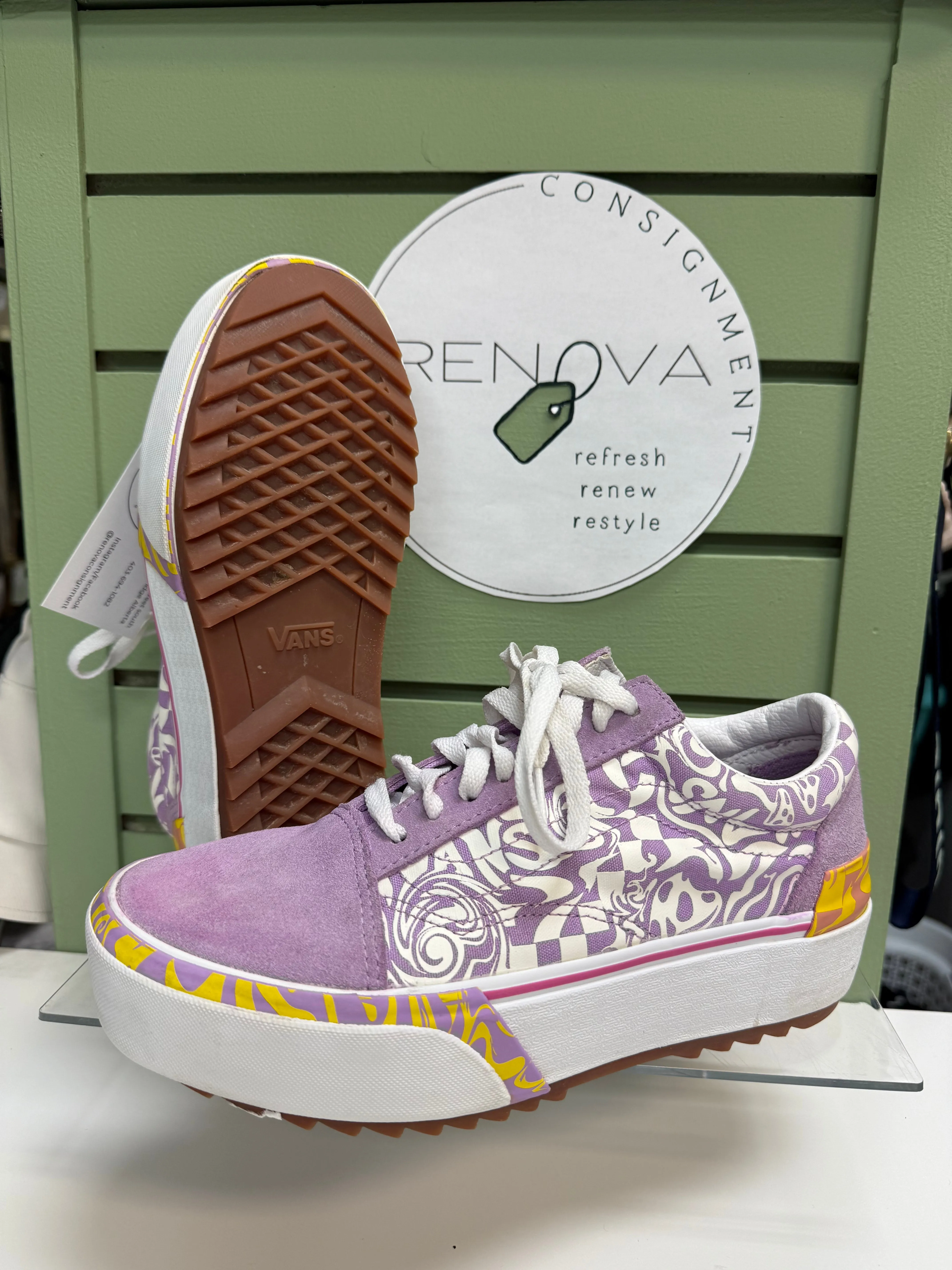 Vans Old Skool Stacked Platform Sneaker (Womens 8.5) Gym workout