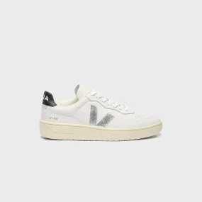 Athletic Performance Reinforced Quarter Veja V-90 - White / Silver / Black