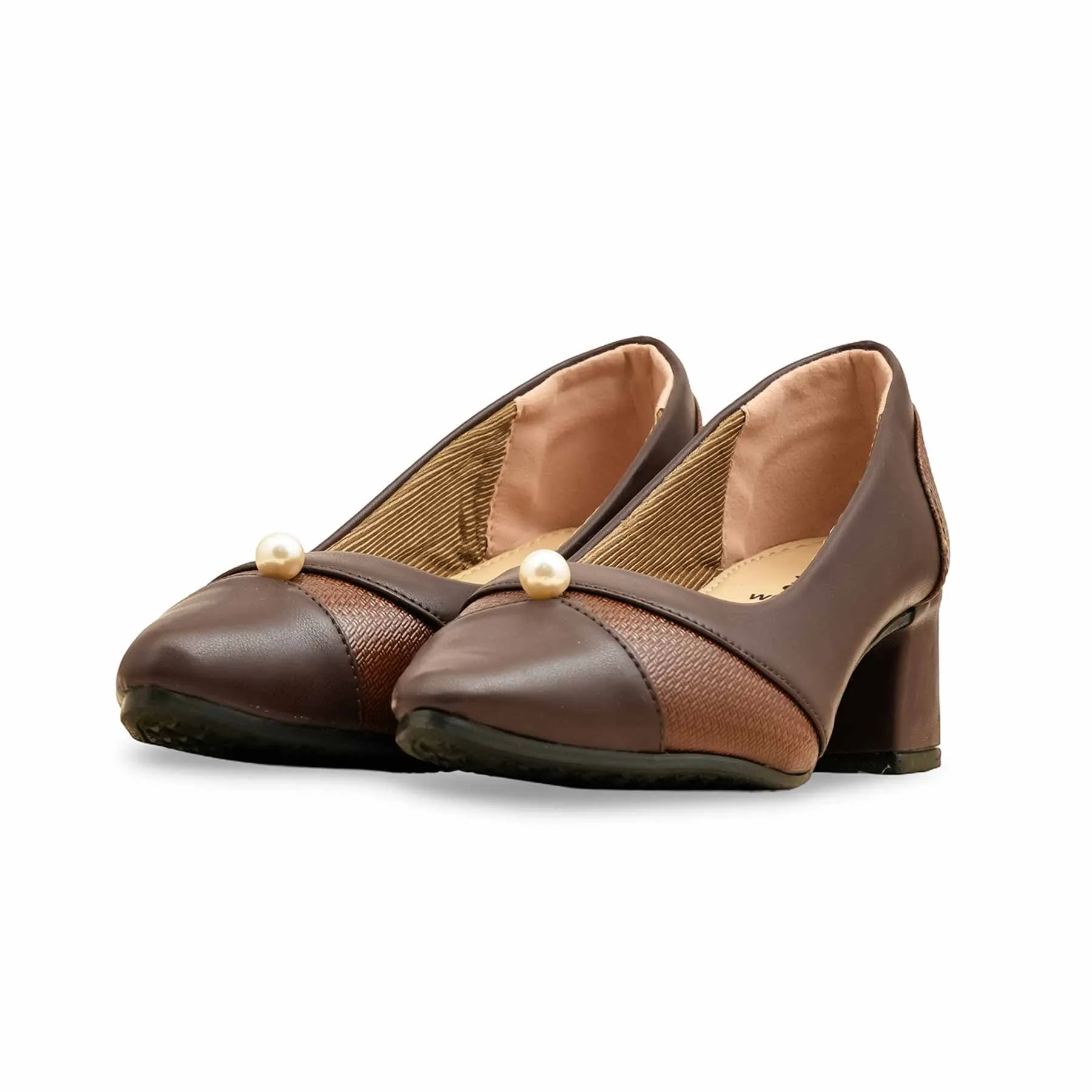 Brown Court Shoes For Ladies WN7500 Smart Sandals