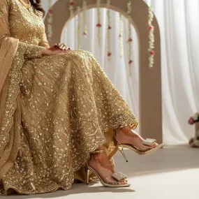 Golden Fancy Bridal Sandal FN6042 Chic Bride