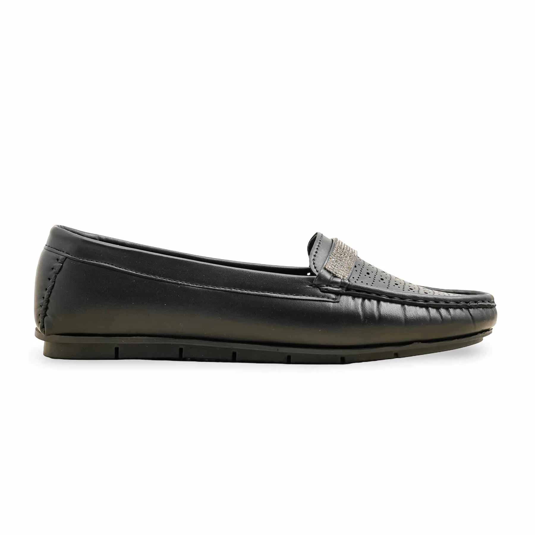 Elastic Gusset Black Moccasin WN4504
