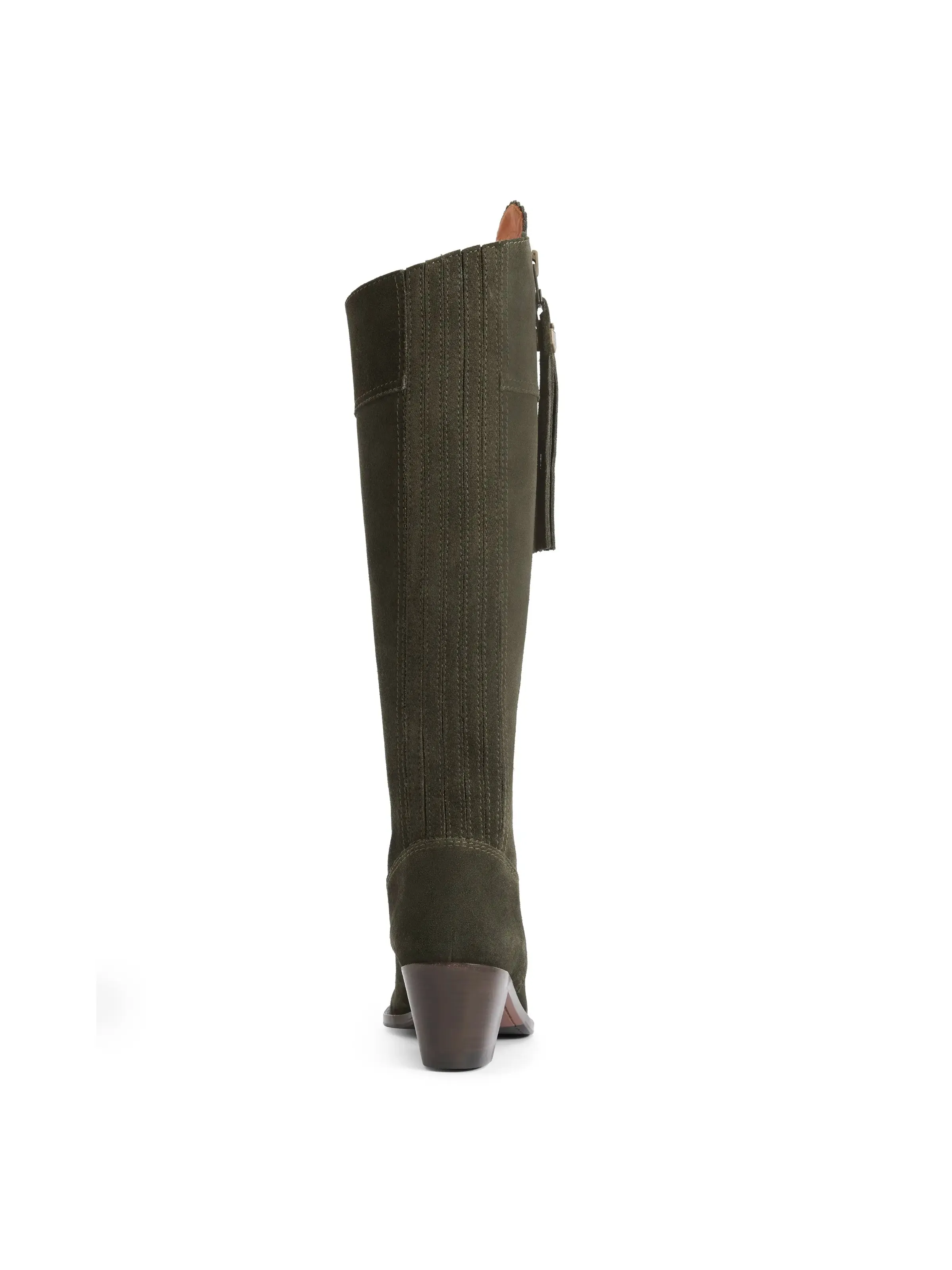 Heeled Regina (Regular Fit) - Moss Green Suede Heavy-Duty Build Multi Terrain