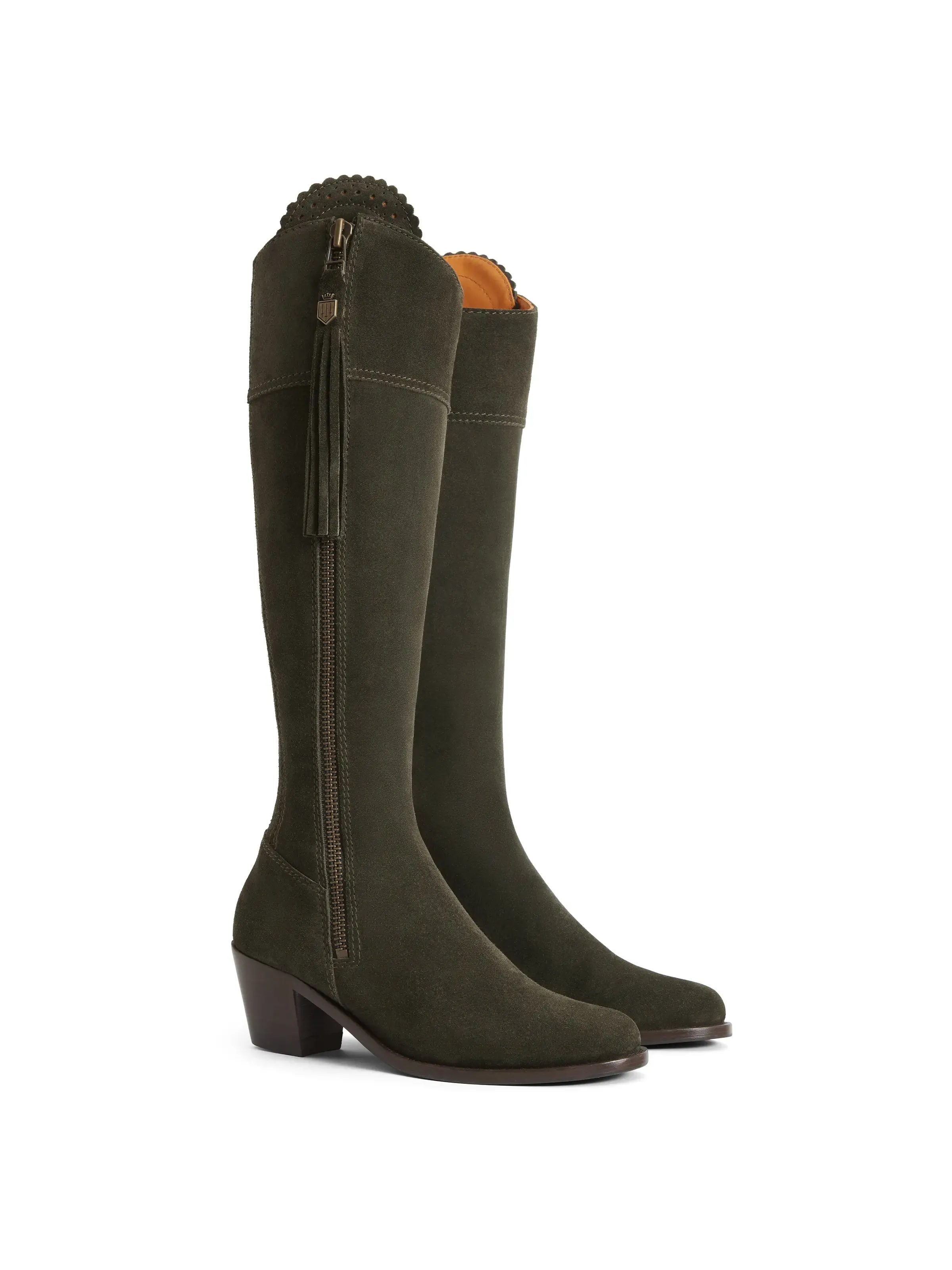 Heeled Regina (Regular Fit) - Moss Green Suede Industrial Site Durable Shell Comfort Seeker