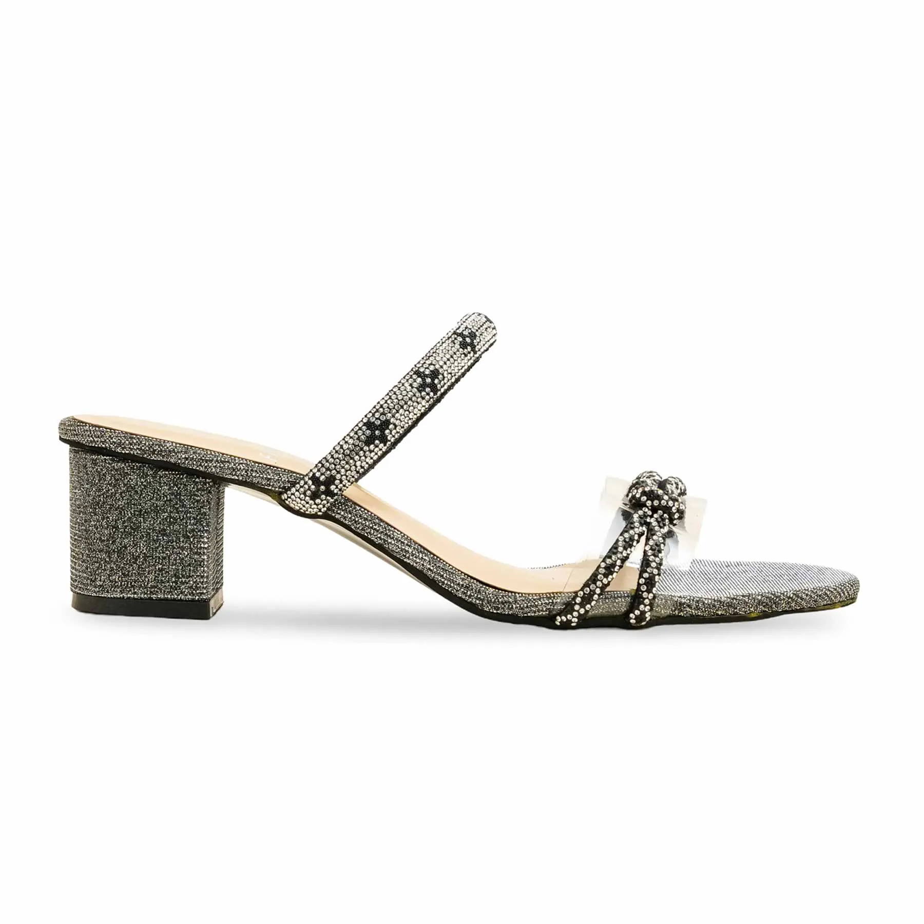 Black Fancy Slipper For Women FN8013 Polished Style