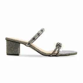 Black Fancy Slipper For Women FN8013 Polished Style