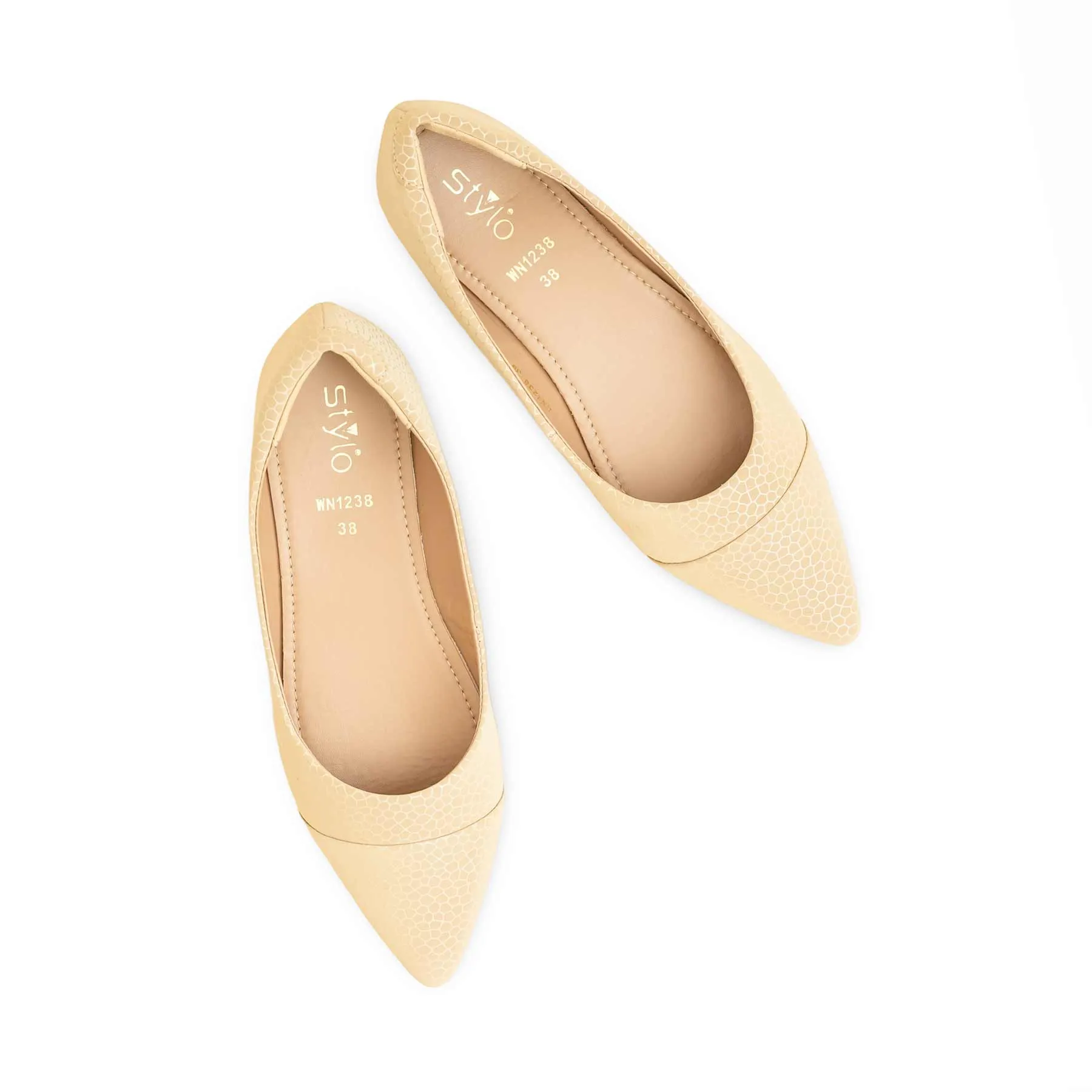 Beige Pumps WN1238 Toe Protection