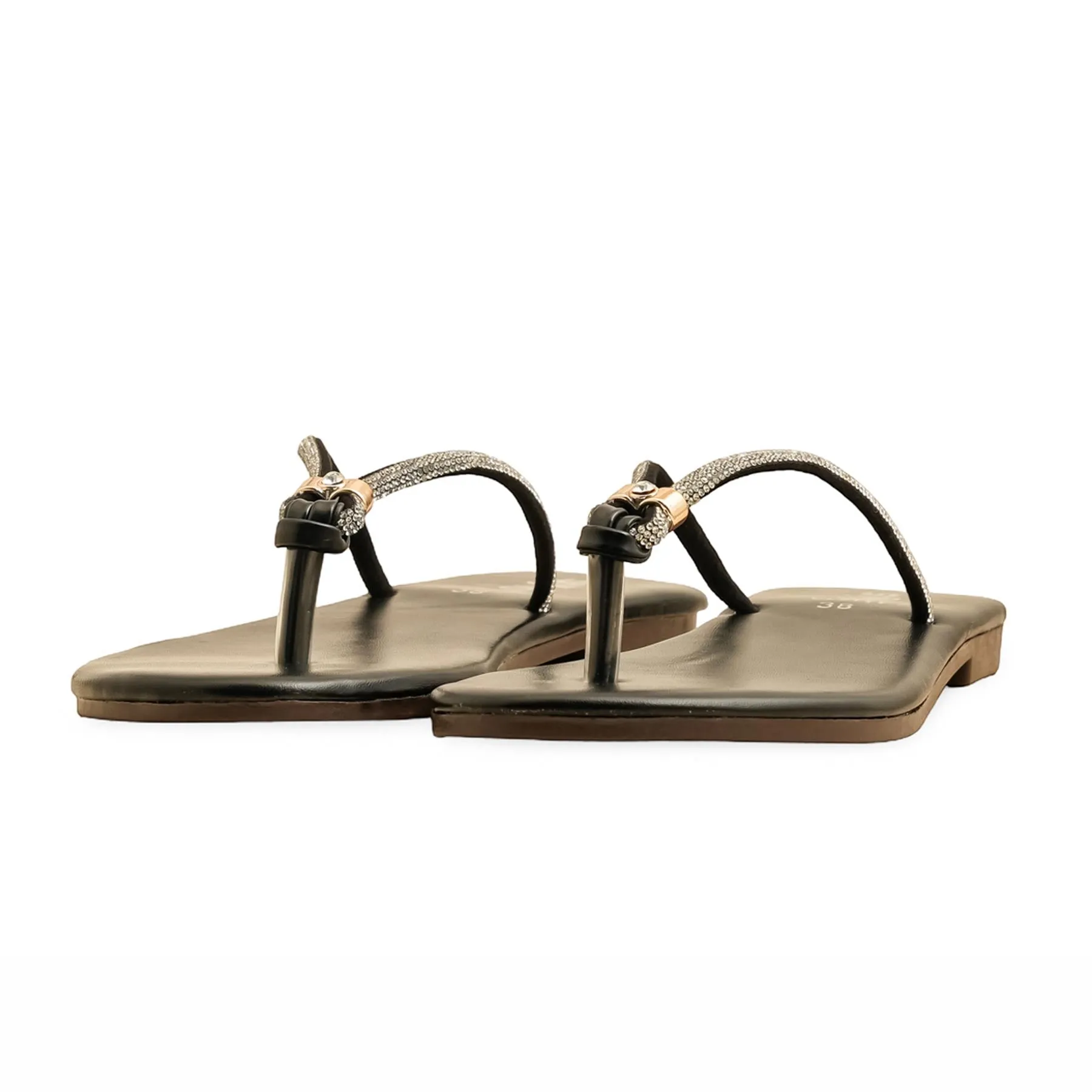 Wedding Glow Study Step Black Casual Chappal CL2111