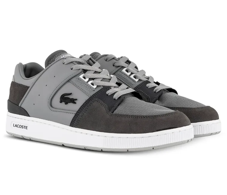 Men's Lacoste Court Cage 123 7 SMA (Grey/White) Comfortable Tongue Sole Strength
